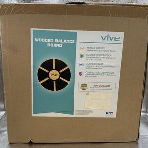 Vive Fit Balance Board - Wooden Self Balancing Wobble Platform - Wood Twist Z304